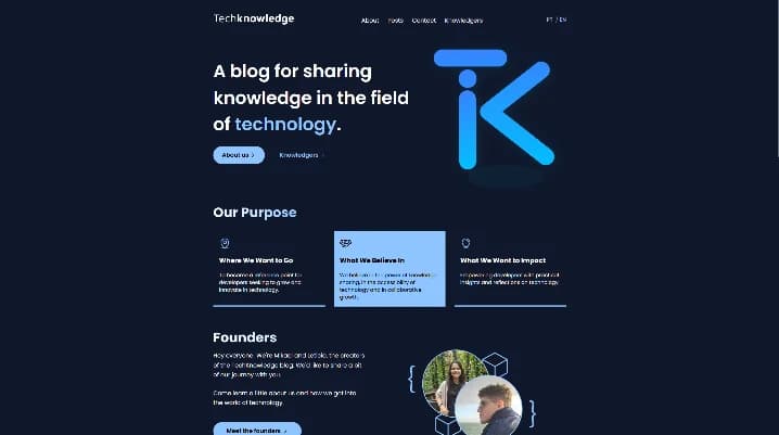 Screenshot of techknowledge.blog